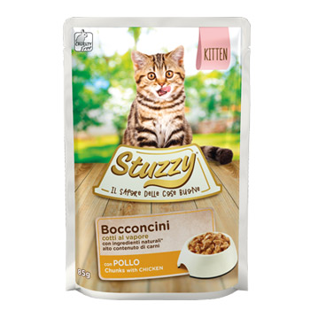 STUZZY CAT BOCCONCINI KITTEN AL POLLO BUSTA 85GR