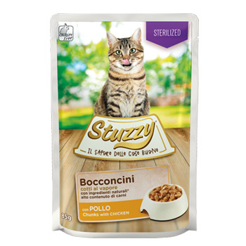 STUZZY CAT BOCCONCINI STERILIZED AL POLLO BUSTA 85GR