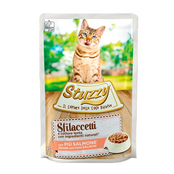 STUZZY CAT SFILACCETTI SALMONE BUSTA 85GR