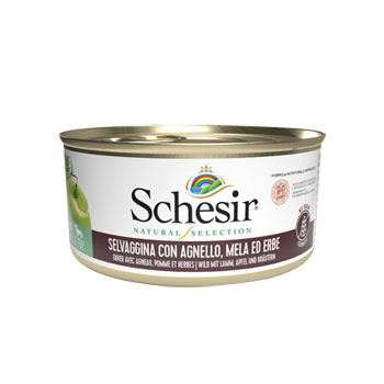 SCHESIR DOG MINI Natural Selection SELVAGGINA/AGNELLO 95GR