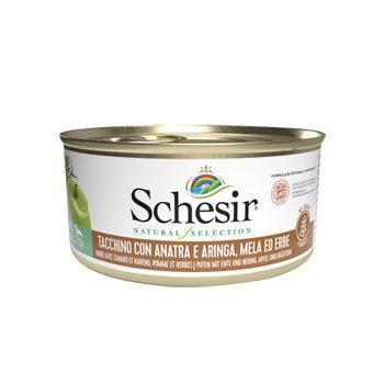 SCHESIR DOG MINI Natural Selection TACCHINO/ANATRA/ARINGA 95GR