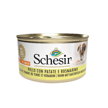 SCHESIR DOG MINI POLLO PATATE/ROSMARINO 85GR