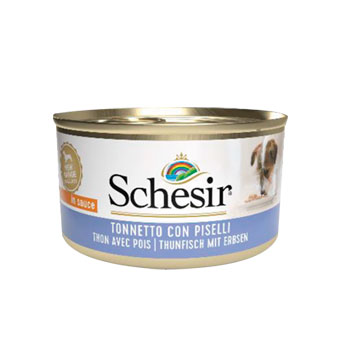 SCHESIR DOG MINI TONNO PISELLI 85GR