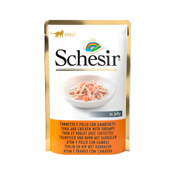 SCHESIR SOFT TONNETTO E POLLO CON GAMBERETTI 85GR