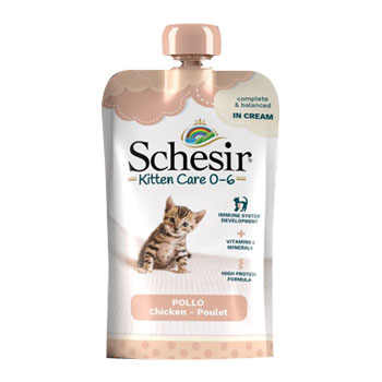 SCHESIR KITTEN CREAM 0-6 POLLO 150GR