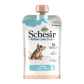 SCHESIR KITTEN CREAM 0-6 TONNO 150GR
