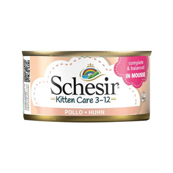 SCHESIR KITTEN MOUSSE 3-12 POLLO 85GR