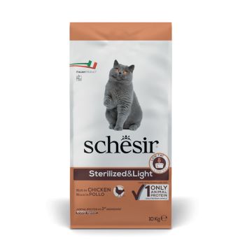 SCHESIR GATTO DRY STERILIZZATO POLLO 10 KG