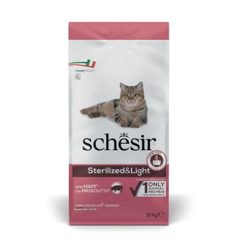 SCHESIR GATTO DRY STERILIZZATO PROSCIUTTO 10 KG