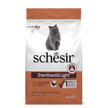 SCHESIR GATTO DRY STERILIZZATO POLLO 400 GR