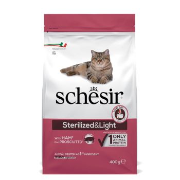 SCHESIR GATTO DRY STERILIZZATO PROSCIUTTO 400 GR
