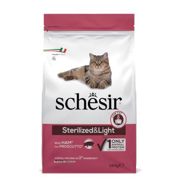 SCHESIR GATTO DRY STERILIZZATO PROSCIUTTO 1,5 KG