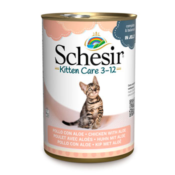 SCHESIR CAT KITTEN POLLO E ALOE 140GR