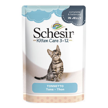 SCHESIR BUSTA KITTEN CARE TONNETTO 3-12 85GR