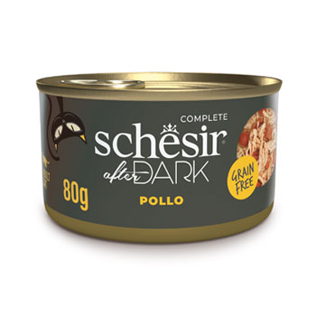 SCHESIR CAT ADULT AFTER DARK POLLO FILETTI IN BRODO 80GR