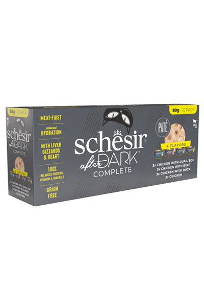 SCHESIR CAT AFTER DARK VARIETY PACK PATE' 12*80GR