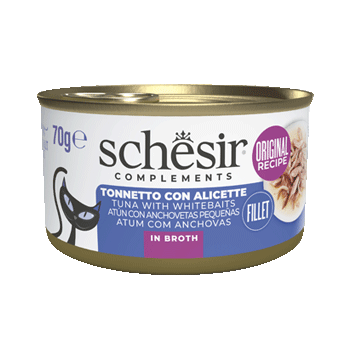 SCHESIR CAT BRODO TONNO/BIANCHETTI 70GR