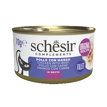 SCHESIR POLLO/MANZO/RISO in BRODO 70GR