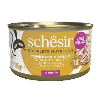 SCHESIR CAT TONNO/POLLO/RISO 85GR
