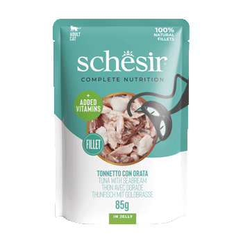 SCHESIR CAT SOFT TONNO E ORATA 85GR