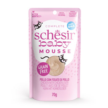 SCHESIR BABY CAT BUSTE MOUSSE POLLO 70GR