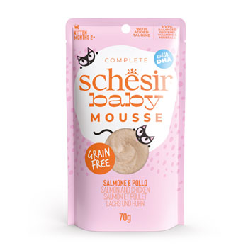 SCHESIR BABY CAT BUSTE MOUSSE SALMONE 70GR