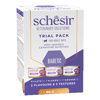 SCHESIR VET LINE CAT DIABETIC VARIETY PACK 3x80GR
