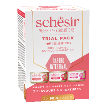 SCHESIR VET LINE CAT GASTROINTESTINAL VARIETY PACK 3x80GR