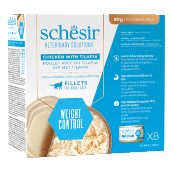 SCHESIR VET LINE CAT WEIGHT CONTROL FILETTI POLLO 8x80GR