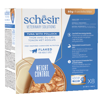 SCHESIR VET LINE CAT WEIGHT CONTROL FILETTI PESCE 8x80GR