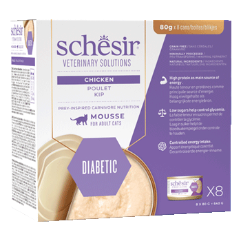 SCHESIR VET LINE CAT DIABETIC MOUSSE POLLO 8x80GR