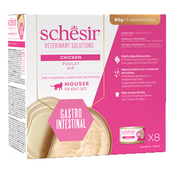 SCHESIR VET LINE CAT GASTRO INTESTINAL MOUSSE POLLO 8x80GR