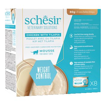 SCHESIR VET LINE CAT WEIGHT CONTROL MOUSSE POLLO 8x80GR