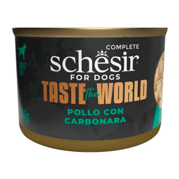 SCHESIR DOG TASTE THE WORLD FILETTI IN BRODO POLLO/CARBONARA 150GR
