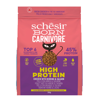 SCHESIR DRY CAT BORN POLLO/ARINGA 255GR