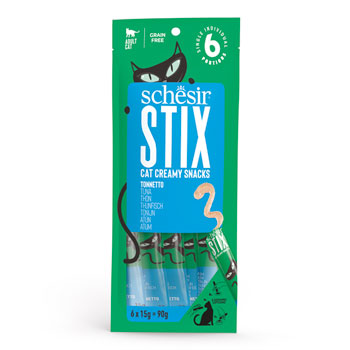 SCHESIR SNACK CAT STIX TONNO 6*15GR