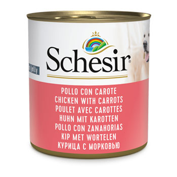 SCHESIR DOG POLLO E CAROTE 285 GR LATTINA