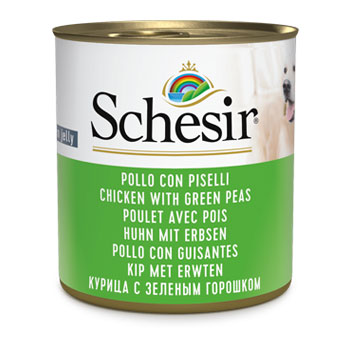 SCHESIR DOG POLLO E PISELLI 285 GR LATTINA