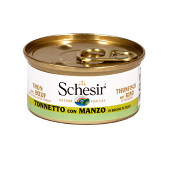 SCHESIR CAT IN BRODO 70 GR Tonnetto/Manzo