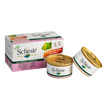 SCHESIR DOG MULTIPACK 4x85 gr Filetti Pollo/Agnello