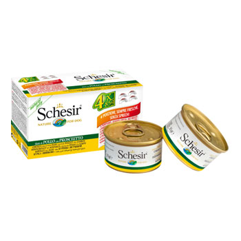 SCHESIR DOG MULTIPACK 4x85 gr Pollo/Prosciutto