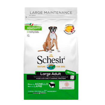 SCHESIR DRY DOG LARGE AGNELLO 12 KG