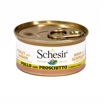 SCHESIR CAT BRODO POLLO/PROSCIUTTO 70GR