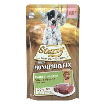 STUZZY DOG MONOPROTEIN BUSTE PUPPY VITELLO 150GR