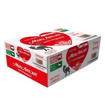 MONAMOUR MULTIPACK Adult MOUSSE Prosciutto/Coniglio 12x85GR