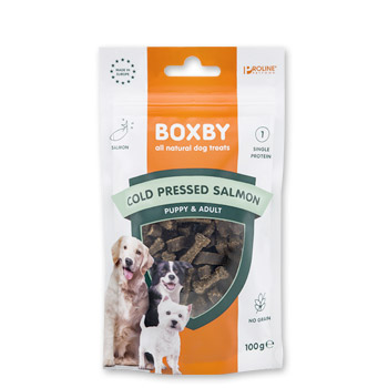 BOXBY SNACK PRESSATI A FREDDO SALMONE 100 GR