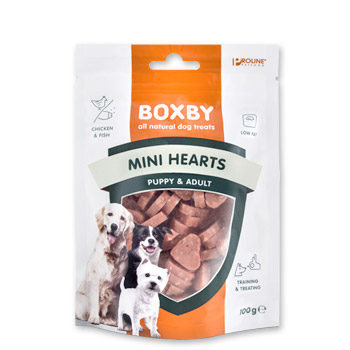 BOXBY PUPPY Snacks Mini Hearts  100GR