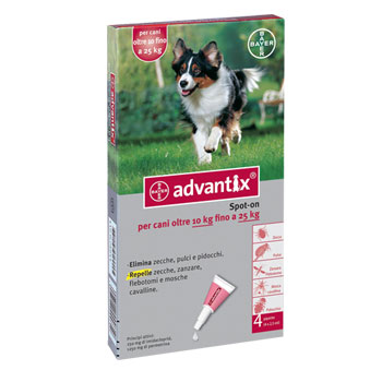 ADVANTIX 10 - 25KG 4pip x 2,5ml