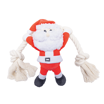 PELUCHE NATALIZIO BABBO NATALE CON CORDA 20x18x9CM