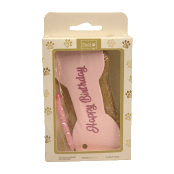 TORTA CANE OSSO ROSA ALLA VANIGLIA 90GR